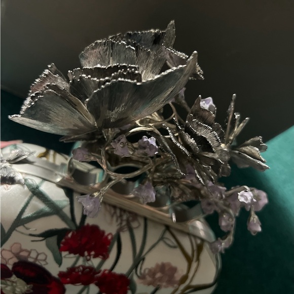 Authentic Alexander McQueen floral embroidery knuckle box clutch - Picture 4 of 14